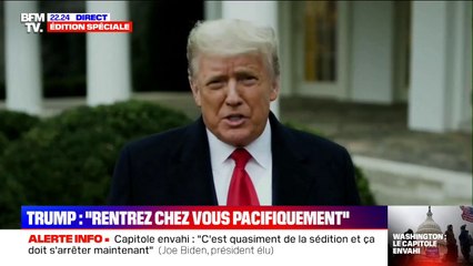 Donald Trump: "C'est une élection frauduleuse mais nous ne pouvons pas utiliser la force, rentrez chez vous"