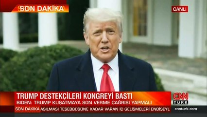 Son dakika haberi: Trump'tan 'Eve dönün' çağrısı | Video