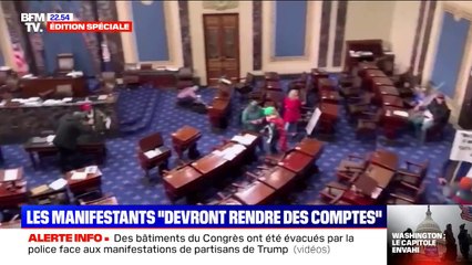 États-Unis: les images des manifestants pro-Trump dans l'enceinte du Sénat