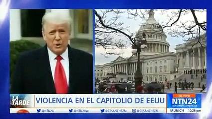 Trump llama a manifestantes en el Capitolio a "regresar a sus casas" pero insiste en que las elecciones fueron "robadas"