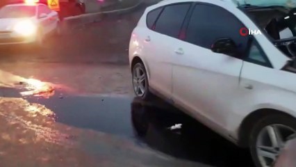 Sincan’da kamyon ile otomobil kafa kafaya çarpıştı: 1 ölü, 2 yaralı