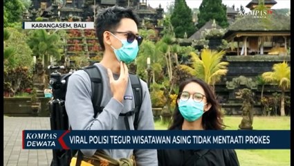 Viral Polisi Tegur Wisatawan Asing Tidak Mentaati PROKES