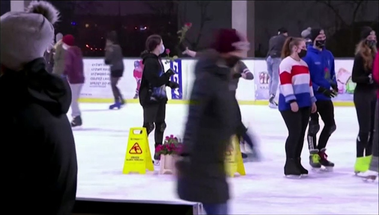 Ice rink in Poland tries to dodge coronavirus rules