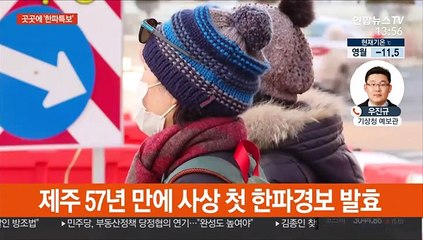 곳곳에 '한파특보'…퇴근길 일부 지역 또 '폭설'