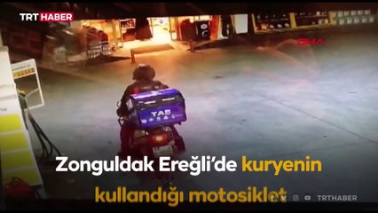 Motosikleti yakıt aldığı sırada alev aldı