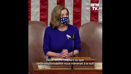 Nancy Pelosi dénonce "une attaque honteuse portée à la démocratie" après l'intrusion des pro-Trump dans le Capitole