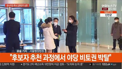 '공수처장 후보 의결' 집행정지 심문 진행 중