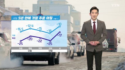 [날씨] 현재 서울 -12.4도, 체감 -20도...내일 5년 만에 가장 추운 아침 / YTN