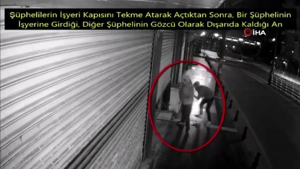 İş yerinden hırsızlık yapan zanlılar kamerada