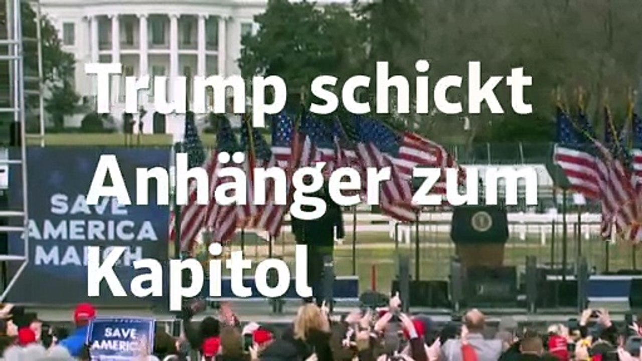 Trump schickt Anhänger zum Kapitol