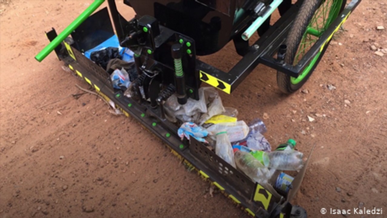 Doing Your Bit: Using a bicycle to sweep the streets