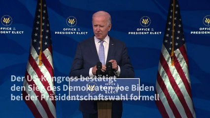 US-Kongress bestätigt Bidens Wahlsieg