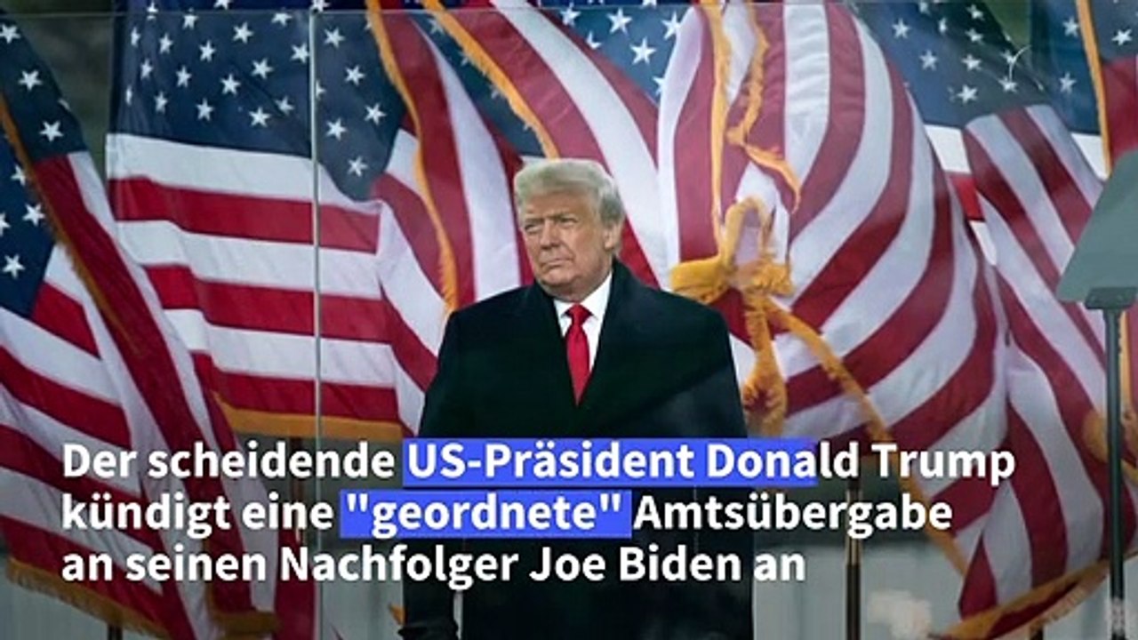 Trump verspricht 'geordnete' Amtsübergabe an Biden