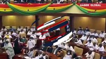 Gana parlamentosunda Meclis Başkanı seçiminde arbede! Ordu müdahalede bulundu