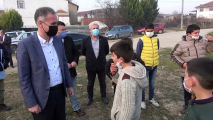 Başkan Taban saha isteyen çocuklarla buluştu