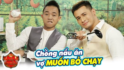 Bếp Chiến Vợ Chồng Son ITùng Min, Phúc Bồ lần đầu VẬT VÃ LĂN LỘN trong bếp nấu ăn khiến vợ KHÓC THÉT
