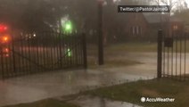 Severe storms blast Houston with strong wind and rain