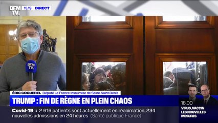 Capitole assailli: pour Éric Coquerel (LFI), "c'est un coup de force voulu et initié par Donald Trump et un coup de force d'extrême-droite"