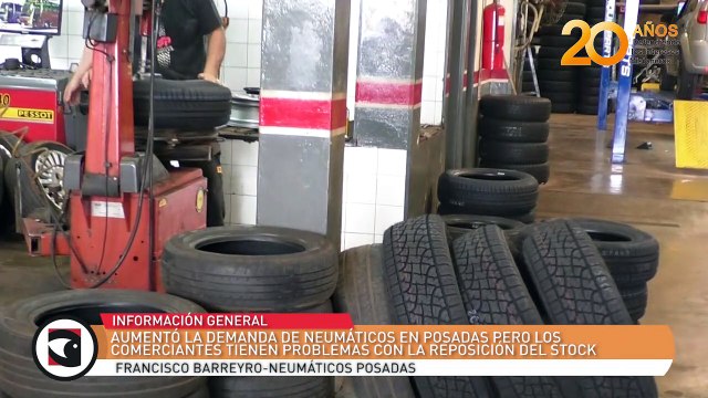 Aumentó la demanda de neumáticos en Posadas pero los comerciantes tienen problemas con la reposición del stock