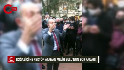 Öğrenciler, Boğaziçi'ne atanan Rektör Melih Bulu'yu öyle bir sıkıştırdı ki!