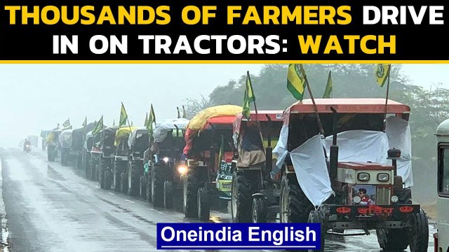 Tractor rally begins: Thousands of farmers arrive in Delhi on tractors | Oneindia News