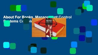 About For Books  Management Control Systems Complete
