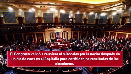 El Congreso confirma formalmente la victoria electoral de Joe Biden