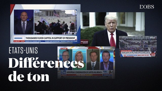 Aux Etats-Unis, les télés n'ont pas vu les violences au Capitole de la même manière