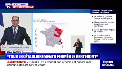 Jean Castex: le couvre-feu pourrait être avancé à 18h dans 10 départements et entrer en vigueur "dès dimanche"
