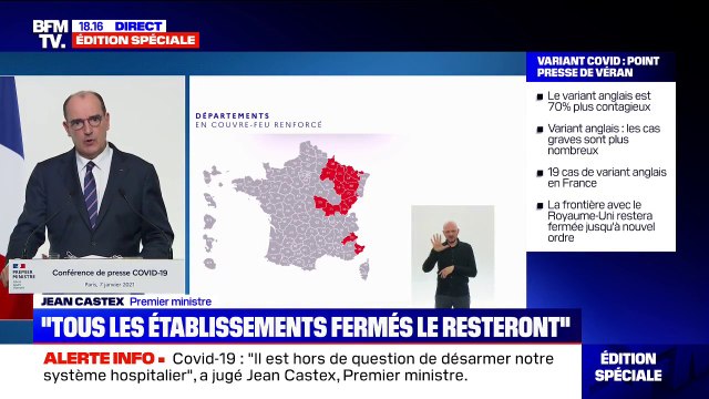 Jean Castex: couvre-feu à 20h prolongé jusqu'au 20 janvier