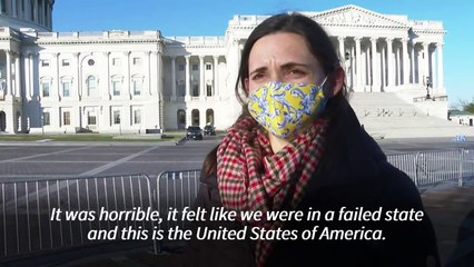 Reactions at US Capitol a day after pro-Trump mob storms building