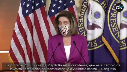 Pelosi pide al vicepresidente Pence la destitución inmediata de Trump y amenaza con iniciar un ‘impeachment’