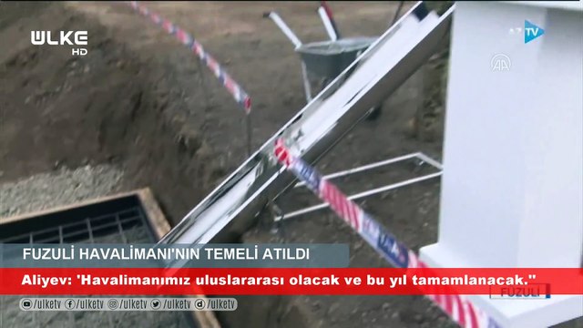 Aliyev, Dağlık Karabağ’da havalimanı temel atma törenine katıldı