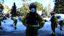 Las brigadas forestales de Castilla y León vienen a Madrid a retirar nieve