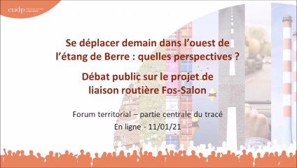 Débat Public Liaison Routière Fos Salon - Forum en ligne - 11 janvier 2021