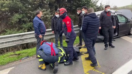 TEM otoyolunda zincirleme kaza: 2 yaralı
