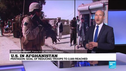 Pentagon says US has dropped to 2,500 troops in Afghanistan