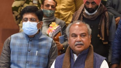 Narendra Tomar-Piyush Goyal arrive at Vigyan Bhavan