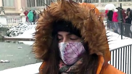 الثلوج تغطي مدريد وجزءاً من إسبانيا