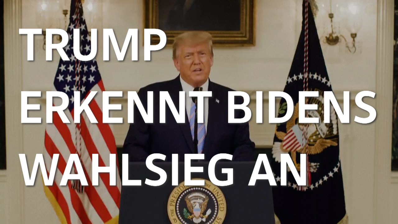 Trump erkennt Bidens Wahlsieg an