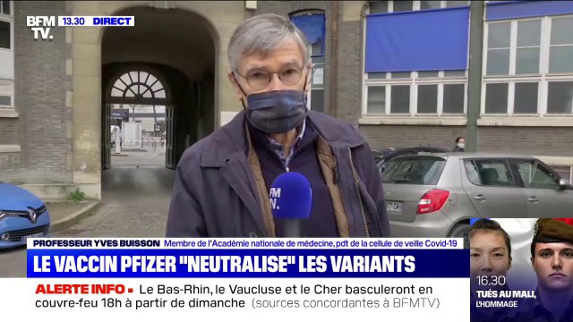 C'est une très bonne nouvelle : le Pr Yves Buisson réagit à l'efficacité du vaccin Pfizer contre les variants du Covid-19