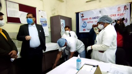 उदयपुर शहर में कोविड-19 वैक्सीनेशन के ड्राई रन किया