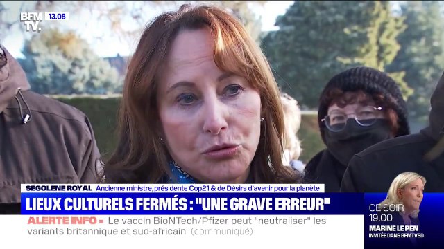 Une grave erreur : Ségolène Royal appelle à rouvrir les établissements culturels pour la jeunesse