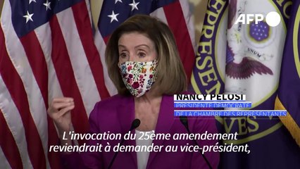 Démettre Trump, une "urgence de la plus haute importance" (Pelosi)