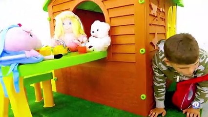 Dima Pretend Play as Police Patrol and tried to Catch Nikita by Gyroboard