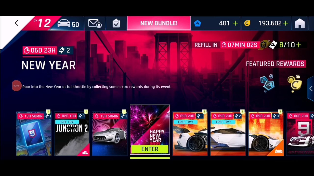 Asphalt 9 Gameplay - New Year - Airdropped