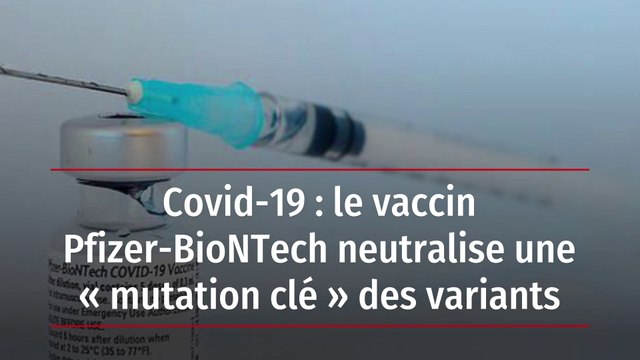 Covid-19 : le vaccin Pfizer-BioNTech neutralise une « mutation clé » des variants