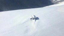 Recibe comida en helicóptero por la enorme nevada en Cantabria