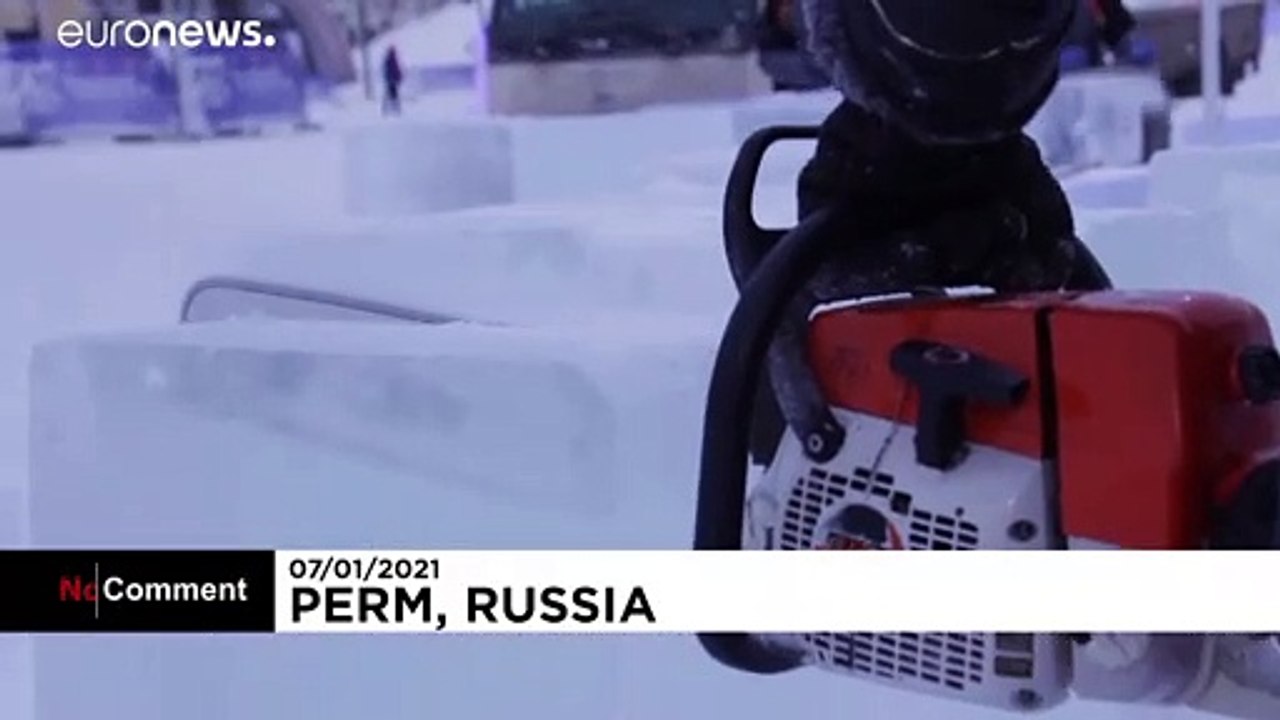 Russia's premier Ice Sculpting competition gets underway in Perm