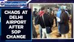 Delhi airport chaos after changed Covid rules for UK arrivals | Oneindia News